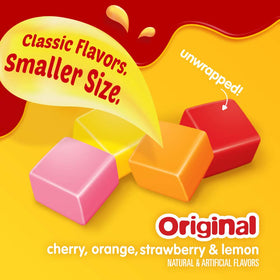 Original Minis fruit flavors in resealable bags offer grab-and-go convenience.