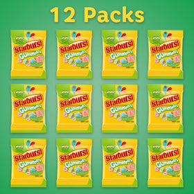 Starburst Sours Gummies 12-pack display highlights variety and shareable party candy.
