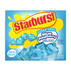 Starburst Sugar Free Gelatin Powder-mix image highlights easy, quick dessert creation.