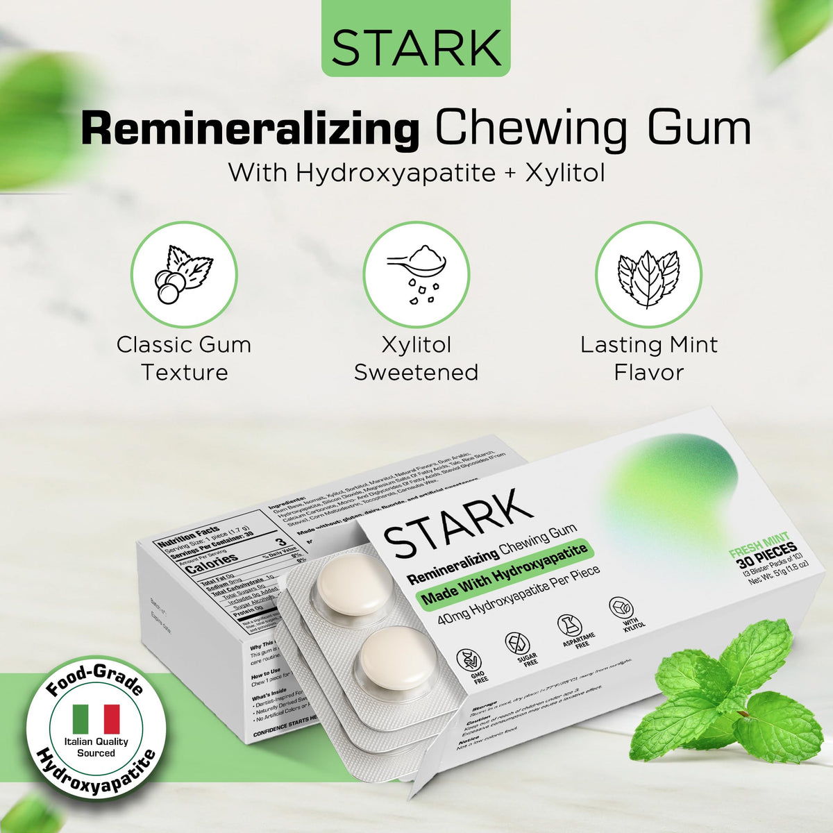 STARK Labs after-meal-use scene suggesting quick breath refreshment