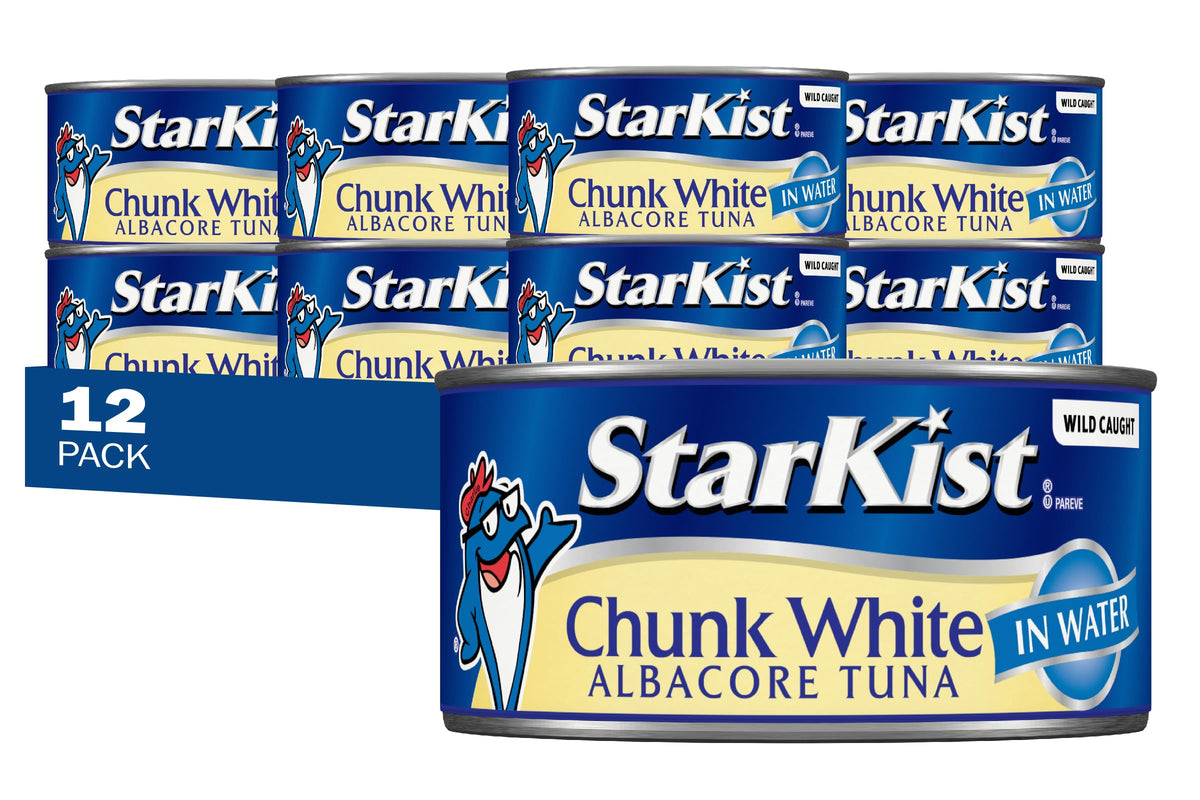 StarKist albacore tuna in water can front label highlighting a convenient protein source.