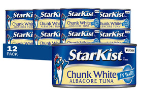 StarKist albacore tuna in water can front label highlighting a convenient protein source.