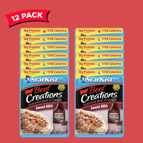 StarKist Beef Creations Sweet BBQ pouch open showing convenient on-the-go option