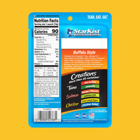 Bold Buffalo Style pouch topping a salad for extra protein and flavor.