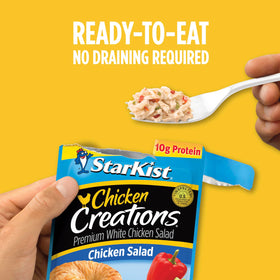 StarKist Chicken Creations provides 9g protein and 70 calories per pouch.