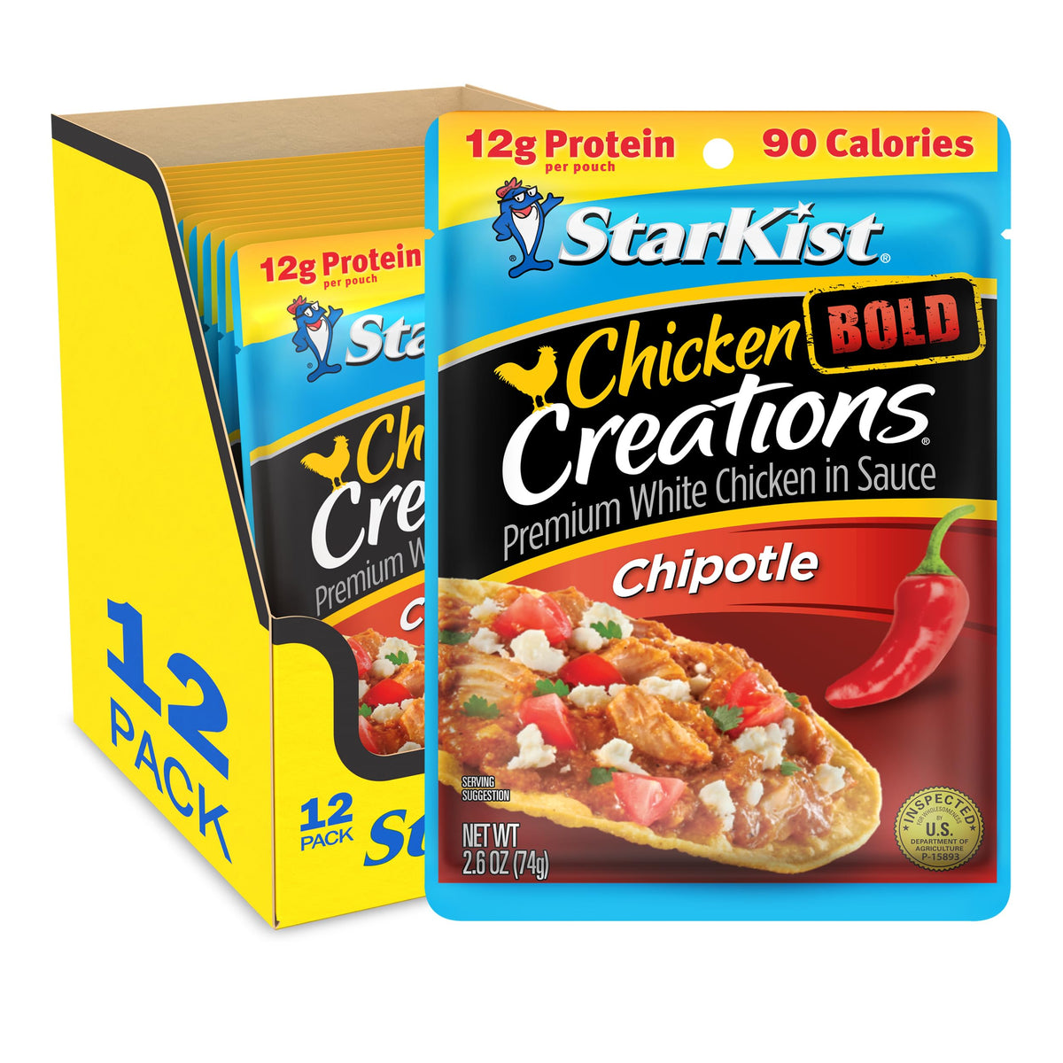 StarKist Bold Chipotle pouch front view for quick high-protein meals