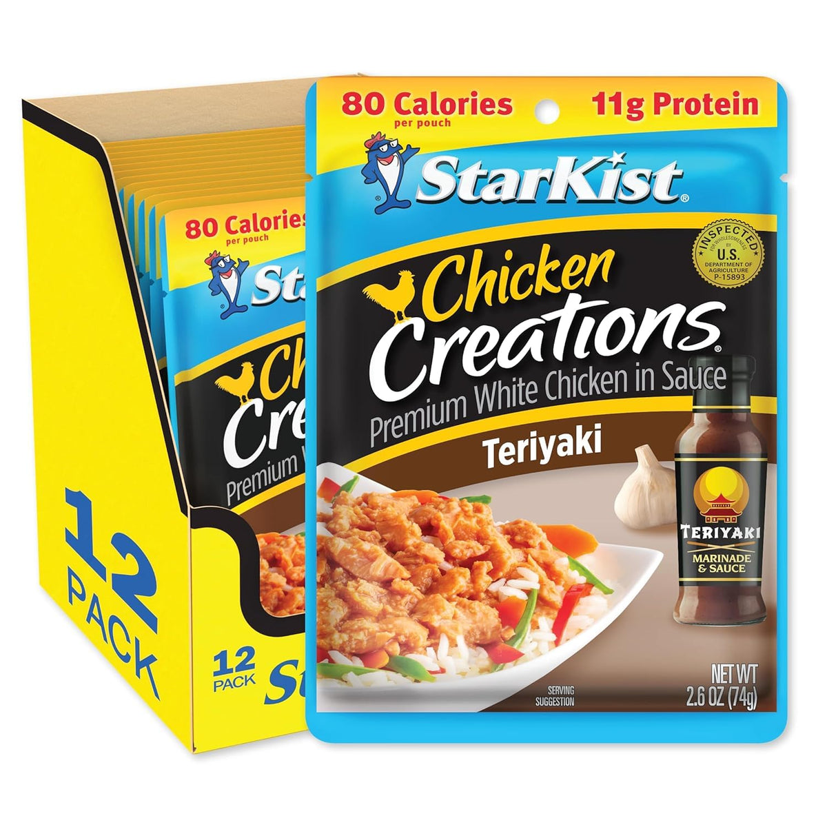 StarKist Chicken Creations Teriyaki pouch ready-to-eat for quick protein lunch