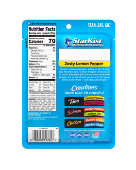 StarKist Chicken Creations Zesty Lemon Pepper in lunchbox boosts energy.