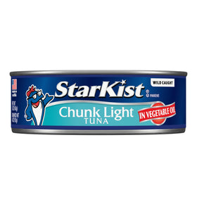 StarKist Chunk Light Tuna in Oil, snack-ready can for on-the-go energy.