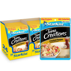 StarKist Cracked Pepper with Roasted Garlic pouch ready-to-eat protein for sandwiches.