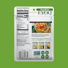 StarKist E V O O pink salmon on salad for easy nutrition