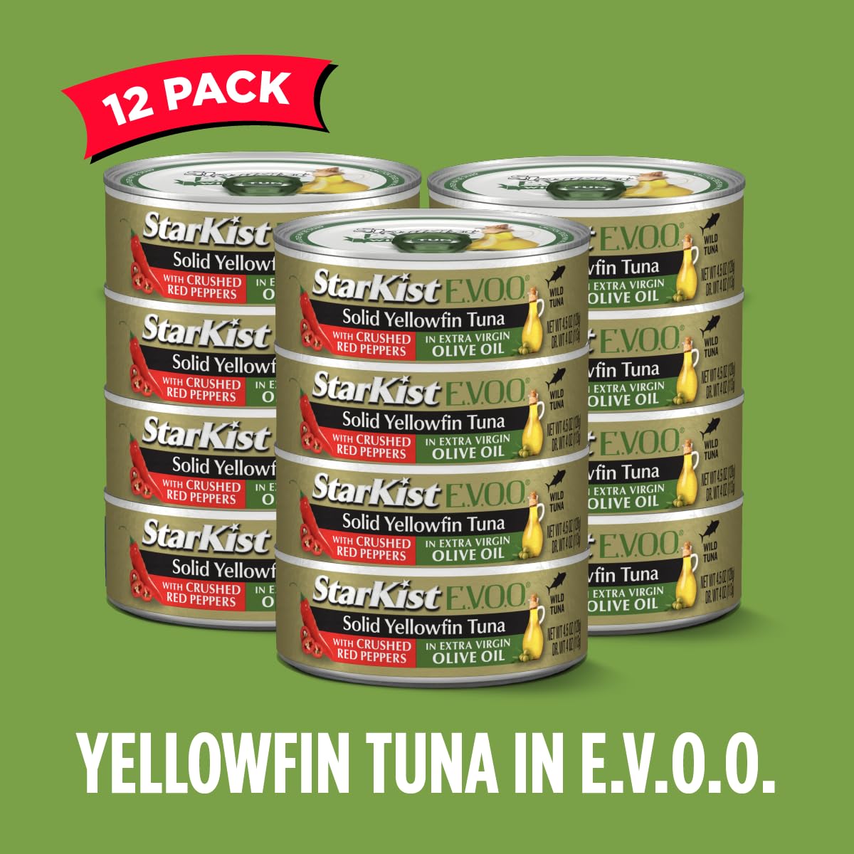 StarKist EVOO tuna can in olive oil, ready for quick pasta or panini meals.