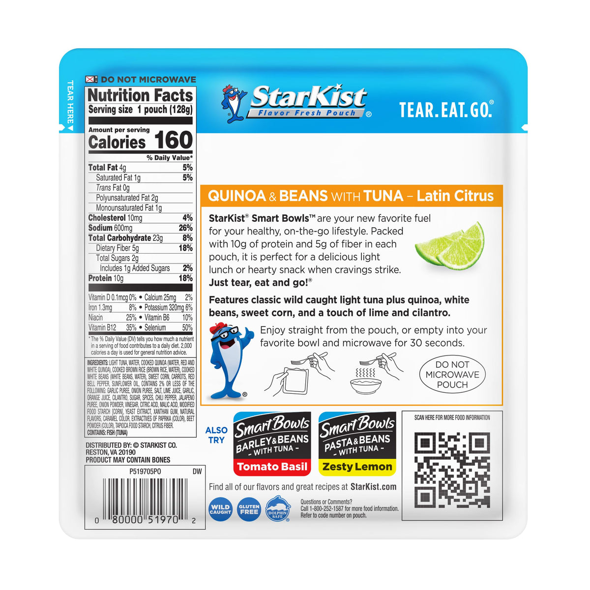 StarKist Latin Citrus tuna detail highlights lime and cilantro flavor notes
