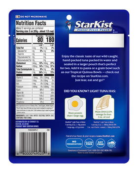 StarKist Light Tuna in Water being added to a vibrant salad for lunch