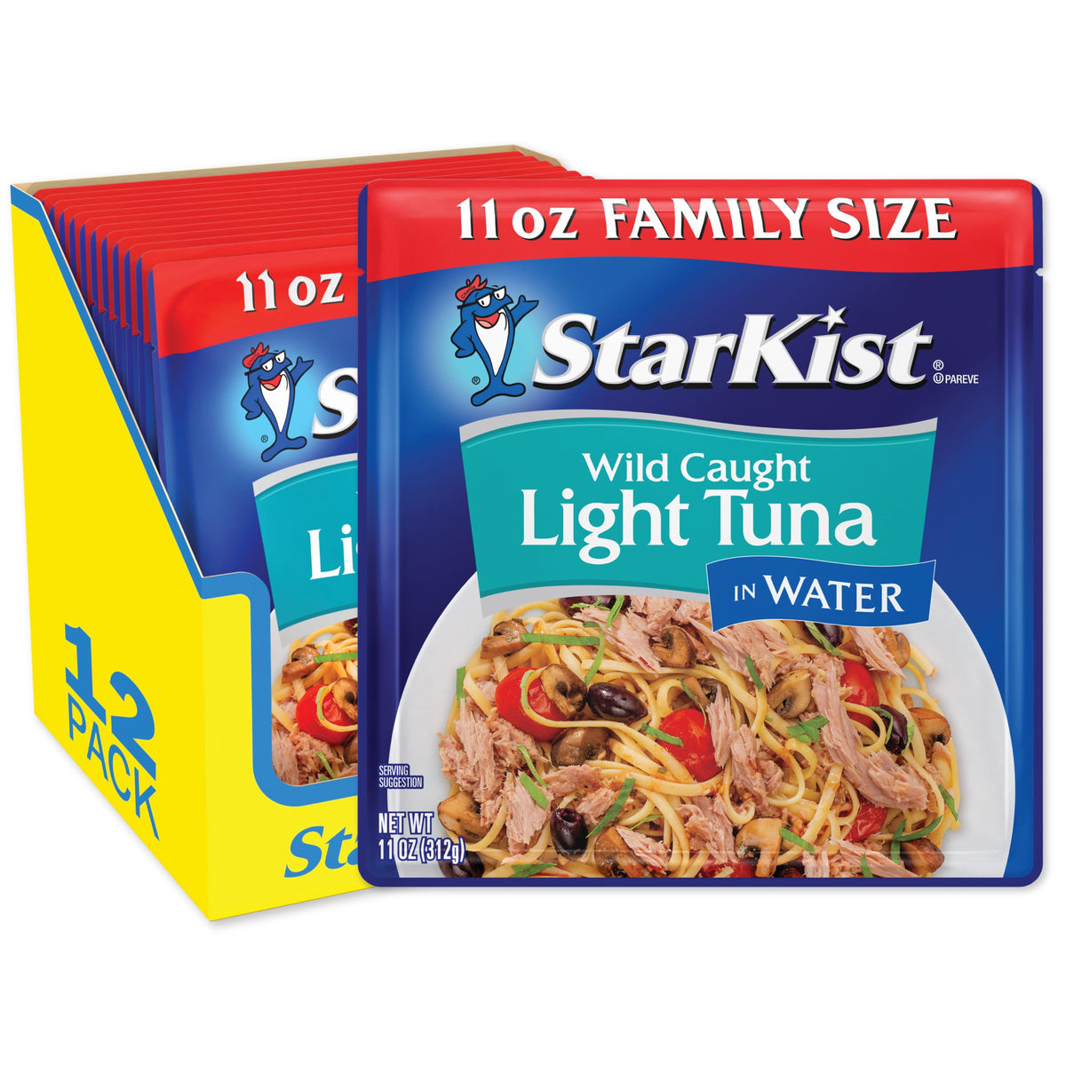StarKist Light Tuna in Water 11oz 12-pack ready-to-eat for salads and sandwiches