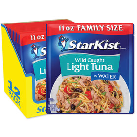 StarKist Light Tuna in Water 11oz 12-pack ready-to-eat for salads and sandwiches