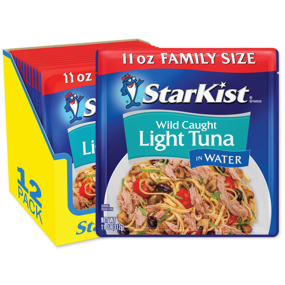 StarKist Light Tuna in Water 11oz 12-pack ready-to-eat for salads and sandwiches