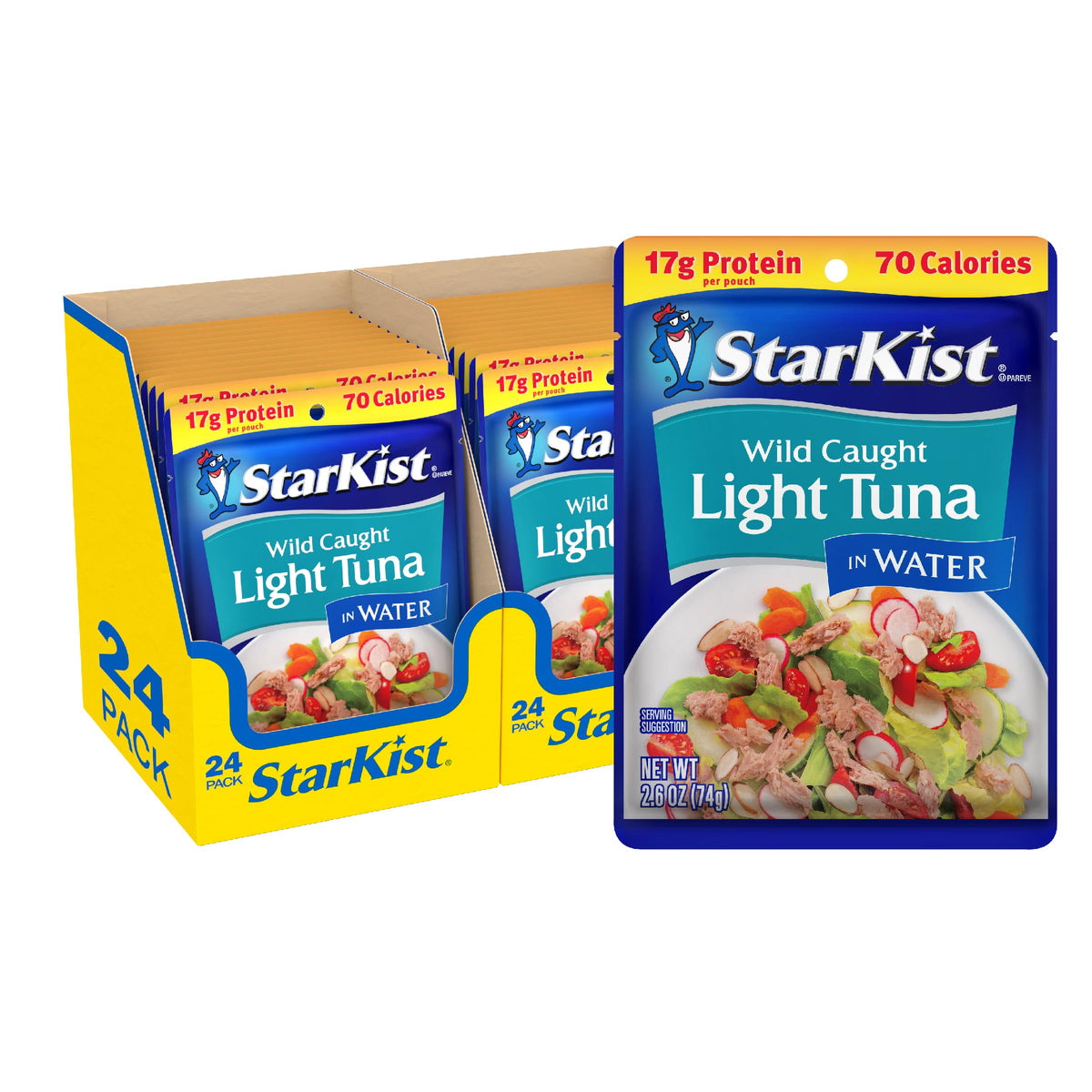 StarKist Light Tuna in Water pouch, salad-ready with protein boost