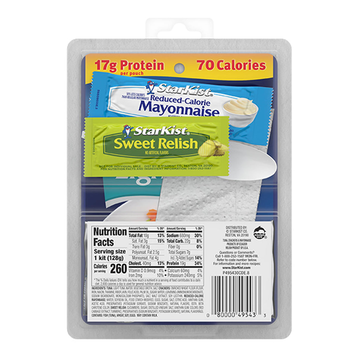 StarKist Lunch-To-Go tuna pouch and mayo packets for a light, customizable salad.