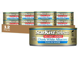 StarKist No Salt Added albacore tuna in water can for quick, protein-packed meals.