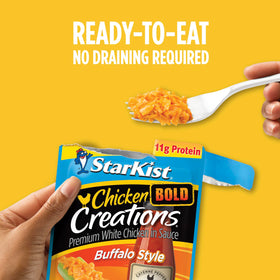 StarKist ready-to-eat chicken pouch in a lunchbox for busy days.