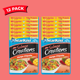 StarKist Salmon Creations Mango Chipotle tear-ready pouch—no can opener needed.