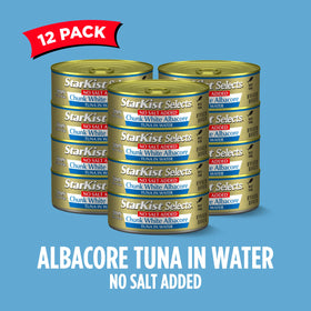 StarKist Selects no salt added tuna in water, mild flavor ideal for salads.