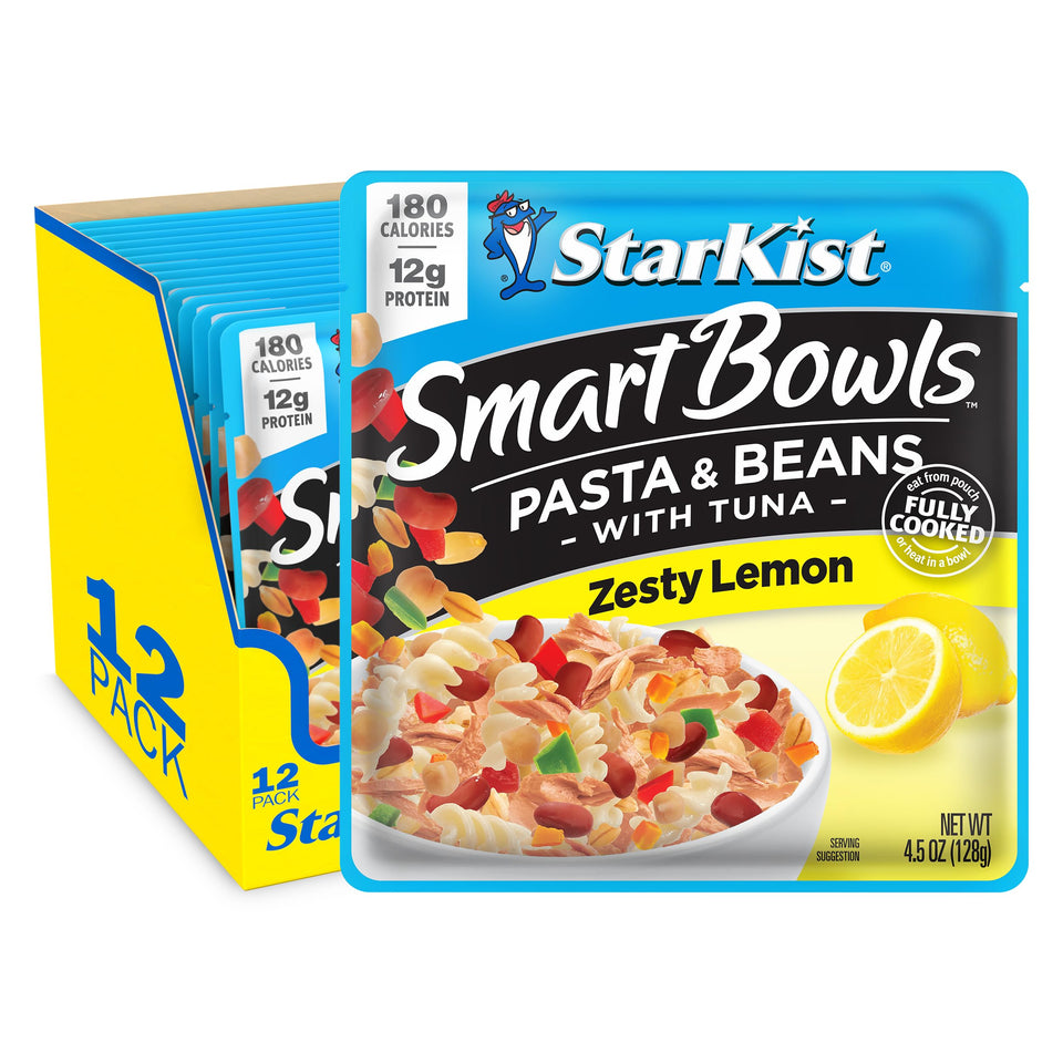 StarKist Smart Bowls Zesty Lemon open pouch; quick lunch option.