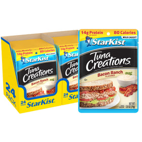 StarKist Tuna Creations Bacon Ranch pouch front view, ready-to-eat protein.