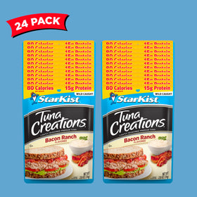 StarKist Bacon Ranch pouch open for quick, no-drain serving on salads.