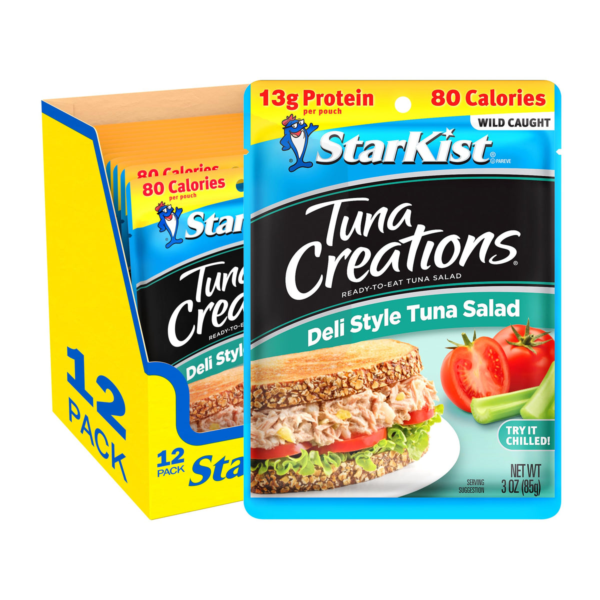 StarKist Tuna Creations Deli Style salad bowl with celery and water chestnuts, ideal for quick lunches