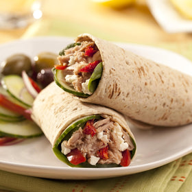 StarKist Tuna Creations Herb and Garlic wrapped in a tortilla for a fast lunch.