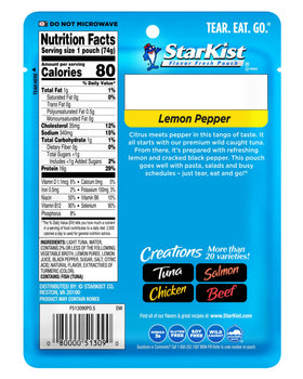 StarKist Tuna Creations Lemon Pepper served on salad for a protein boost