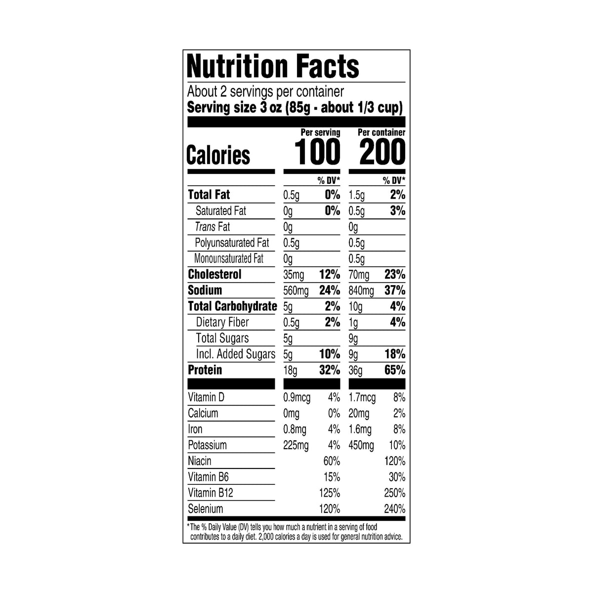 Nutrition note: high‑protein, gluten‑free StarKist tuna