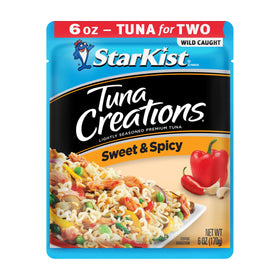 StarKist Sweet & Spicy pouch opened on table, ready to eat without draining