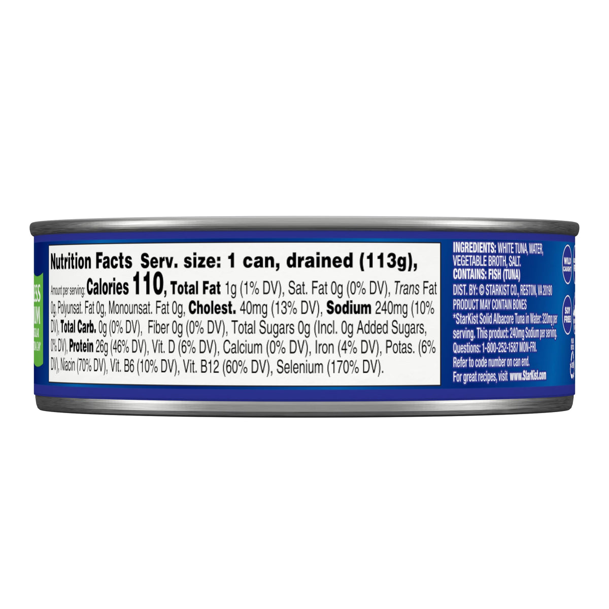 StarKist tuna in water gluten-free and soy-free dolphin-safe can