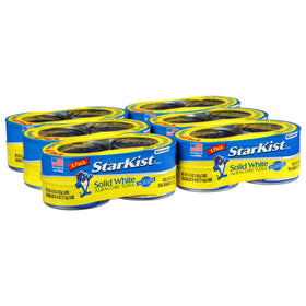 StarKist tuna in water added to a fresh salad for protein.