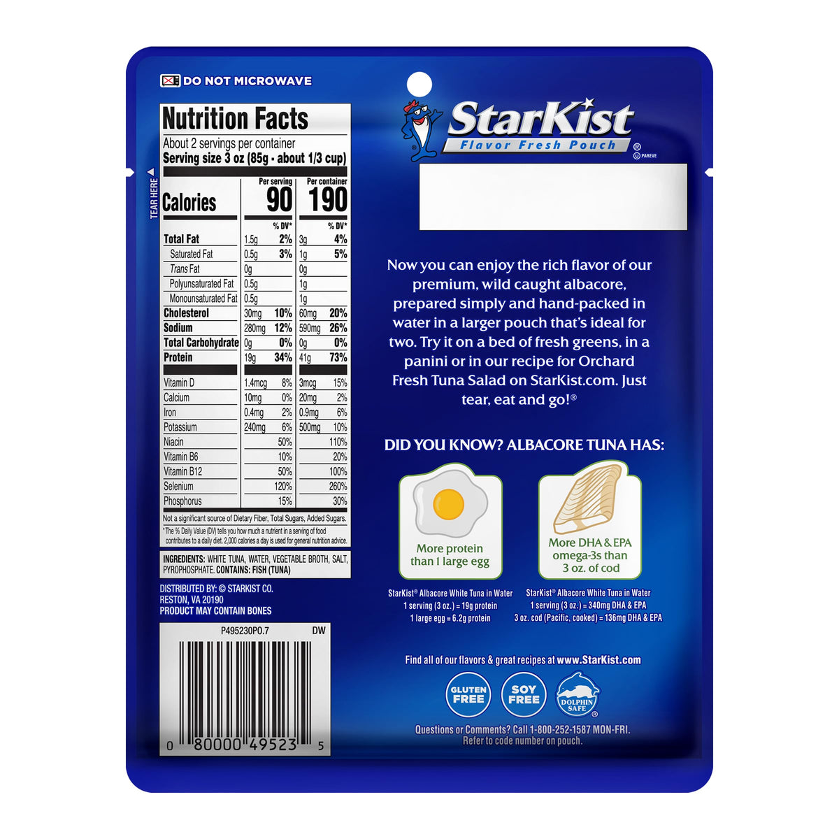StarKist tuna on the go snack pouch in office tote