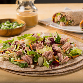 StarKist Tuna in Water can beside a prepared sandwich for easy lunch ideas