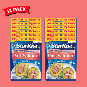 StarKist Wild Pink Salmon pouch served in a bowl for a quick meal replacement.