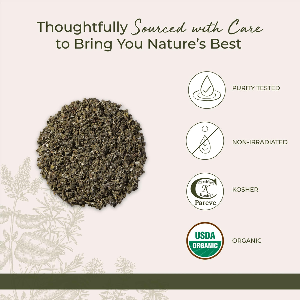 Starwest Botanicals 4oz pouch of raspberry leaf tea for convenient storage