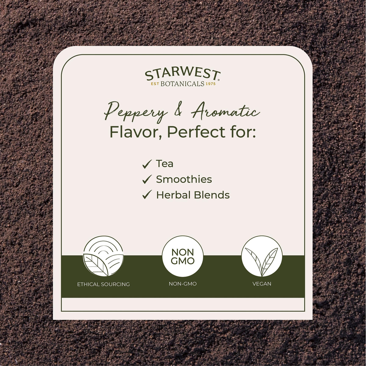Starwest Botanicals chaste-tree-berries tea-ready dry herb in a jar, ideal for infusion