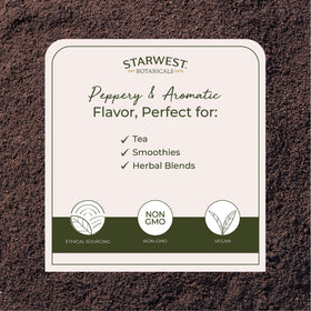 Starwest Botanicals chaste-tree-berries tea-ready dry herb in a jar, ideal for infusion