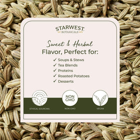 Aroma rich fennel seed closeup showing seeds and texture.