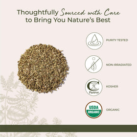 Fennel seed used in tea brew to add a gentle licorice note.