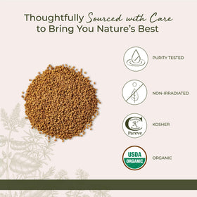 Starwest Botanicals fenugreek seeds steeped in tea add warm notes.