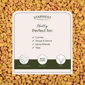 Starwest Botanicals ground fenugreek powder enhancing aroma and flavor.