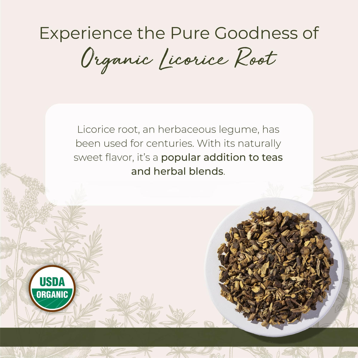 Starwest Botanicals licorice root bulk in a 1lb bag for pantry use.