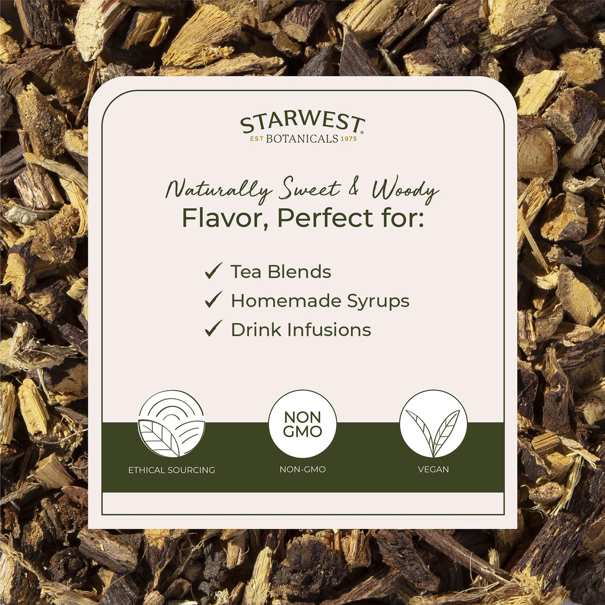 Starwest Botanicals licorice root organic certified for trusted quality.