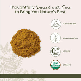 Starwest Botanicals Organic Curry Powder with Salt in a dish showcases vibrant color and aroma